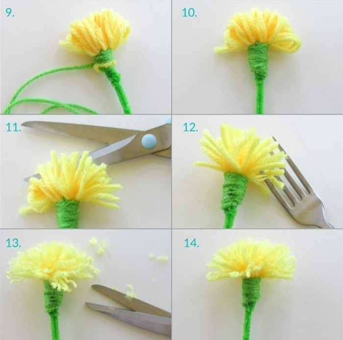 Как сделать цветочную заколку «Одуванчик»