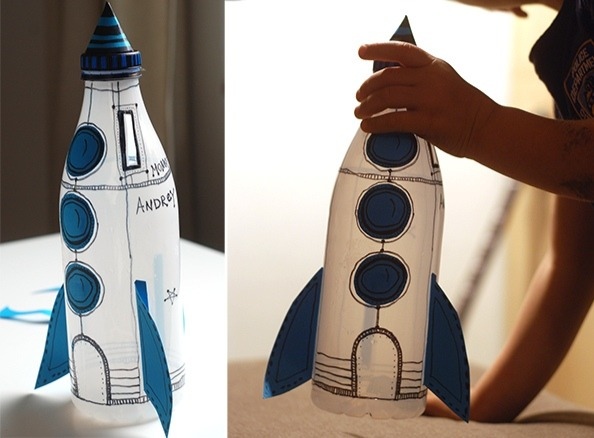 Ракета из пластиковой бутылки своими руками для детей в детский сад. Мастер-класс с пошаговыми фото